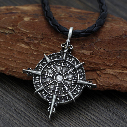 Norse Odin Spear Cross Necklace | Viking Pendant for Men